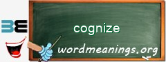 WordMeaning blackboard for cognize